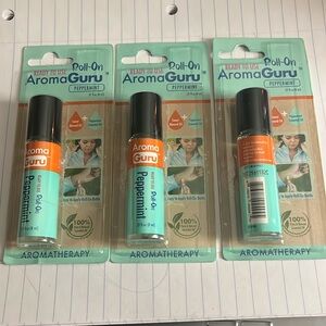 🎉SALE🎉$12 or 3 for $20🎉💚Brand new (3) AromaGuru Peppermint Roll-on💚🩵